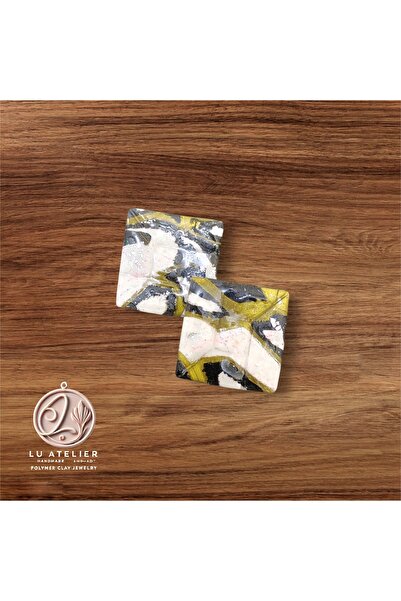 Lu Atelier حلق بوليمر كلاي من جولدن سويفت