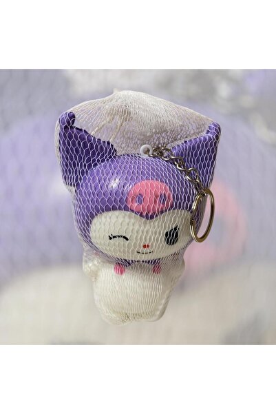 ÇERÇİ MELEK سلسلة مفاتيح اسفنجية مقاس 10 سم مع مجسمات كورومي (أرجواني)