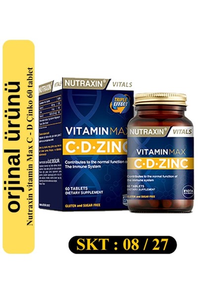 Nutraxin Vitamin Max C-D-Çinko 60 Tablet