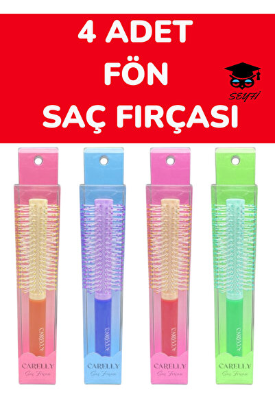 SEYFİKİRTASİYE Cr-0720 Model 4 Pcs Blow Dry Hair Brush