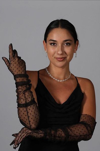 Hobigram Black Long Polka Dot Costume Gloves Bridal Gloves – Party Gloves, Stylish Design, Women's Accessory