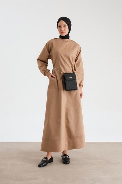 Armine Rochie cu efect de denim Camel - 24y9802
