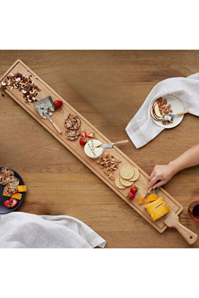 Ahlat Ağacı Ahşap Atölyesi Ahşap Sunum Tahtası,80 cm, Kesme Tahtası, Sunumluk...