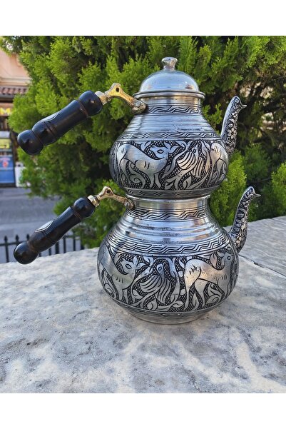 hediye ESTERHOMEDECOR İşlemeli bakır çaydanlık