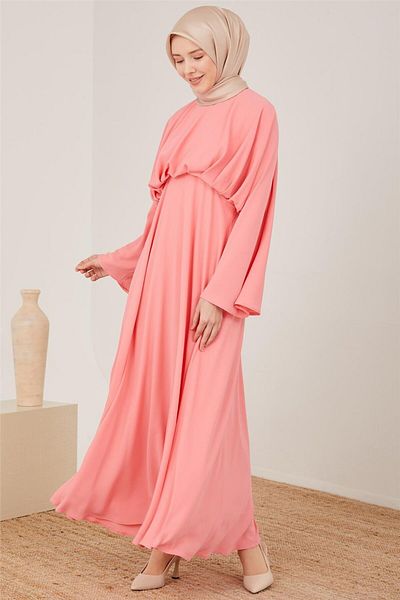 Armine Κομψό φόρεμα με χαλαρή μέση 23y9601 Candy Pink