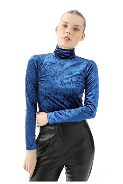 Soul Mavi Kadife CROP