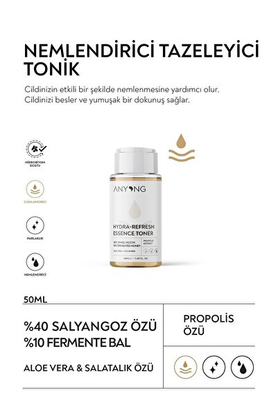 Anyong Salyangoz Özü Nemlendirici, Aydınlatıcı, Yatıştırıcı Cilt Bakım Seti(TONİK, SERUM, KREM) Niacinamide