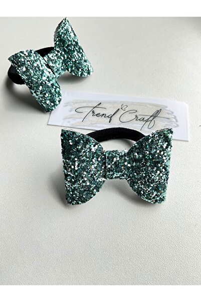 Trend Toka Glitter Payet 2’Lİ Fiyonk Lastikli Toka