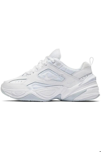Nike M2k Tekno Leather Unisex Sneaker Hakiki Deri Spor Ayakkabı Beyaz Yükseklik 4cm  Sportiks