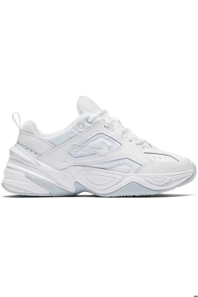 Nike M2k Tekno Leather Unisex Sneaker Hakiki Deri Spor Ayakkabı Beyaz Yükseklik 4cm  Sportiks