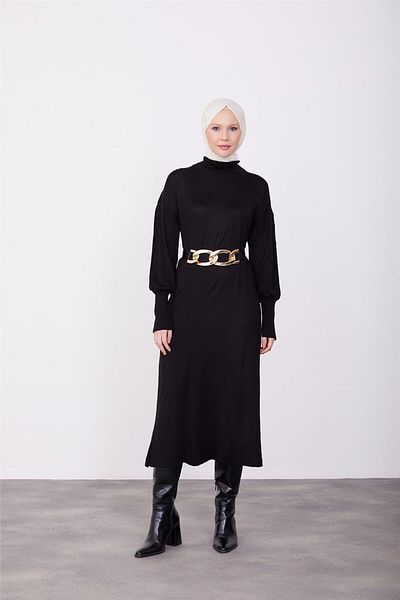 Armine Μαύρο φόρεμα τουνίκ - 23kd4249 Μοντέλο