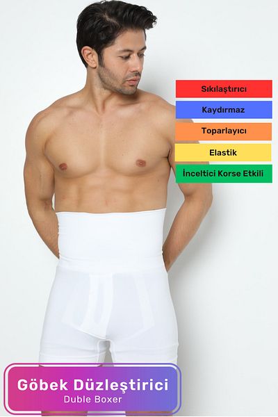 Lidyacottone Basen Belly Enhancing Firming Waist Slimming Men's Boxer Corset