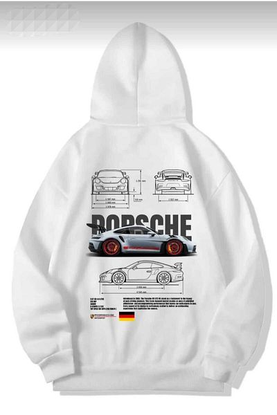 FULL TOLERANCE Unisex Oversize Porsche 911 Gt3 Rs Hoodie