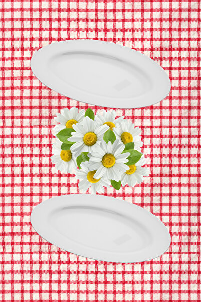 nazen MimHome Fast Kayık 29cm Sade Beyaz Tabak:HORECA Lokanta Servis:Salata, ...