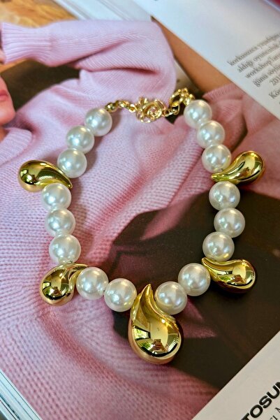 Trendy Butik Multiple Drop Model Pearl Necklace
