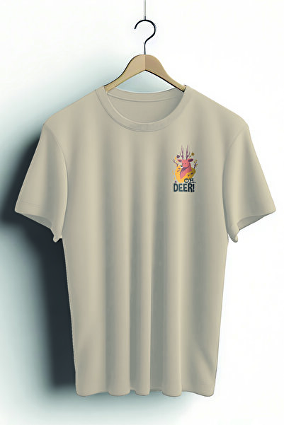 Zestia Μπλουζάκι Unisex, με στάμπα Oh,deer, Κανονική εφαρμογή, 100% βαμβάκι, ...