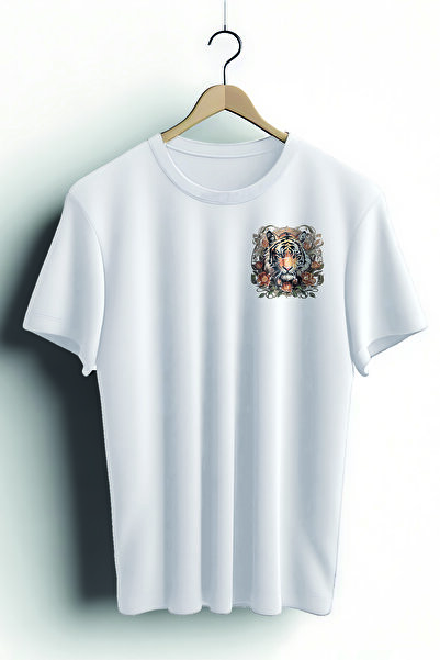 Zestia تي شيرت للجنسين، حيوانات، طباعة تصميم الفهد، عادي، تي شيرت أبيض رقم: 0...