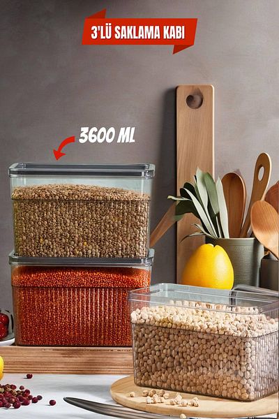 Open Home Concept 3600 ml Refrigerator Organizer with 3-Piece Leak-Proof Lid - Storage Container