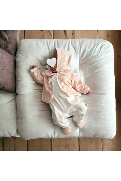 Minimus Newborn Baby Girl Cardigan and Booties Jumpsuit with Snaps at the Bottom Bonnet Newborn Baby 0-6 Months