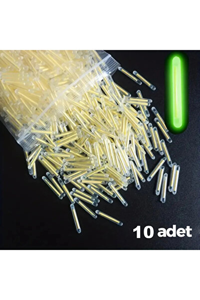 RENGARENK 10'lu Gece Balıkçılığı Için Olta Ucu Işığı, Fosforlu Işıklı Çubuk