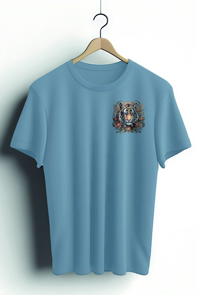 Zestia Tricou unisex, Animale, Imprimeu cu design leopard, Regular, Tricou al...