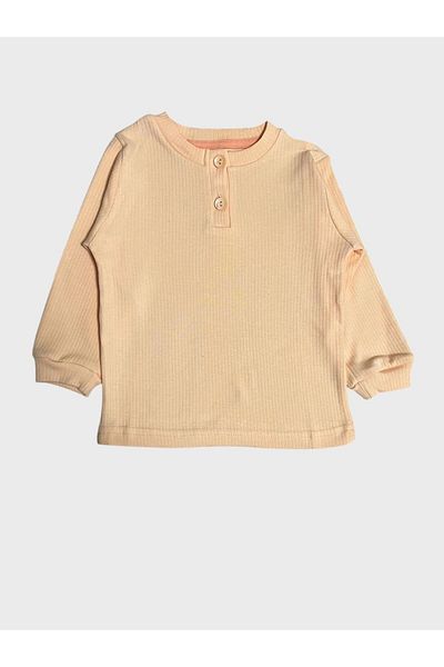 elmas kids Σετ πιτζάμες με μακρυμάνικο γιακά με κουμπιά από βαμβακερό ύφασμα για κορίτσια