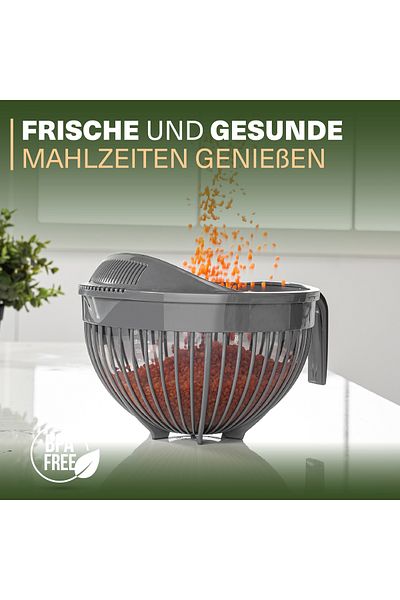 Viwares Linea Messieb – Praktisches Sieb mit Griff in Grau (3 Liter)