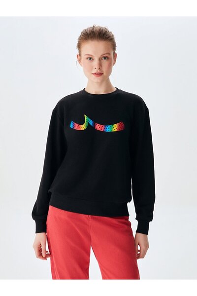 Ltb Logolu Uzun Kollu Siyah Sweatshırt