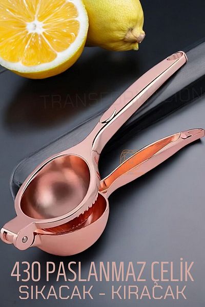 Transformacion Stainless Steel Rose Lemon Juicer - 721006