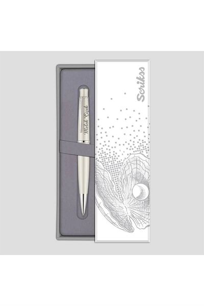 Scrikss Ballpoint Pen Luxury Boxed Pearl White
