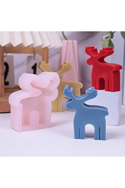 HogART Design Geyik 2d Tekli Mum Silikon kalıp