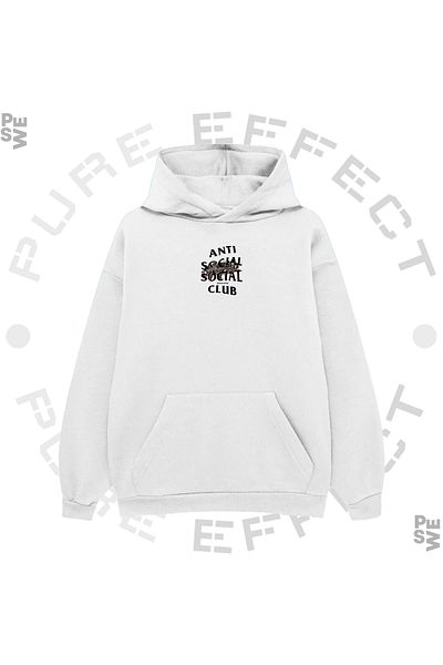 PURE EFFECT ANTI SOCIAL SOCIAL CLUB UTOPIA - Φούτερ με κουκούλα Unisex με 3 νήματα