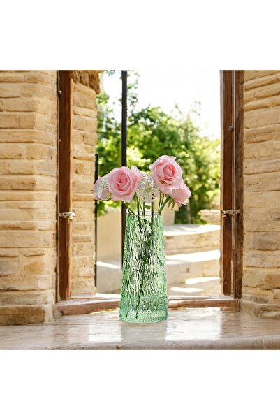 Binbirdemet Yeni Yıl İskandinav Tarzı Cam Vazo Yeşil