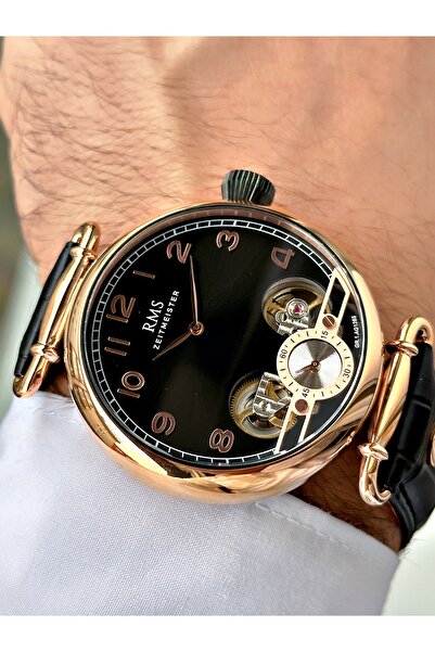 Romanson Automatic Mechanism 5 Atm Waterproof Leather Band Steel Case Men's Wristwatch 1267.05