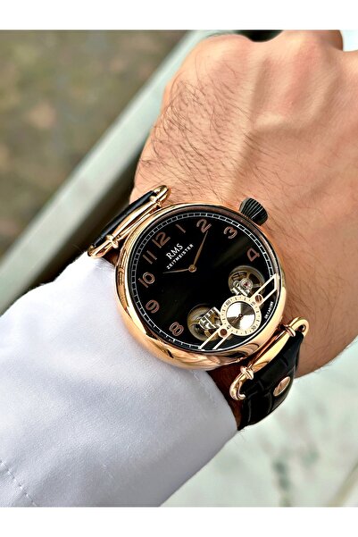 Romanson Automatic Mechanism 5 Atm Waterproof Leather Band Steel Case Men's Wristwatch 1267.05