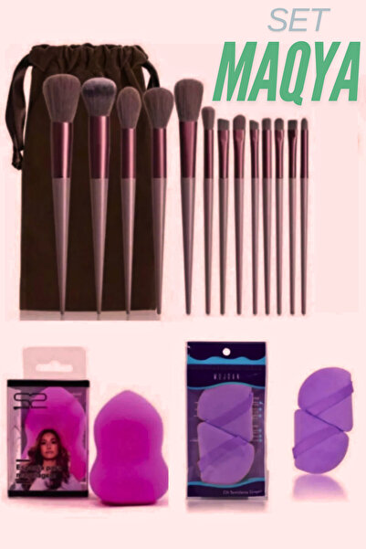 Genel Markalar PROFESYONEL 16LI Parça Lüx Makyaj Fırça Seti Makyaj Süngeri Ve...