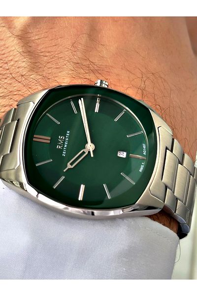 Romanson Custom Design Cornered Dial Steel Band Steel Case Men's Wrist Watch 1487.03