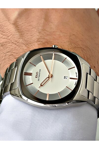 Romanson Custom Design Cornered Dial Steel Band Steel Case Men's Wrist Watch 1487.07