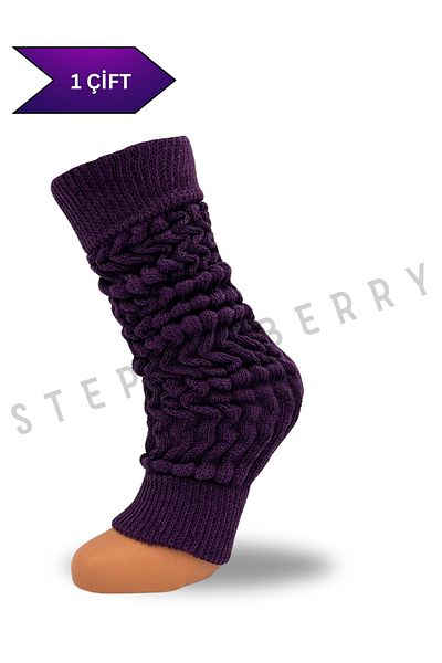 STEPPE BERRY Γυναικείες κάλτσες με σκούρο μωβ κολάν