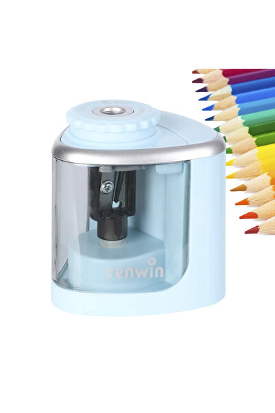 hobi24 Tenwin Pilli Masaüstü Kalemraş TW8005-2 (Mavi)