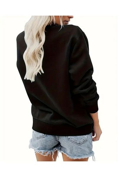 trend selection Anchor and Sea Birds Printed, Oversize, Crew Neck, Women's Sweatshirt