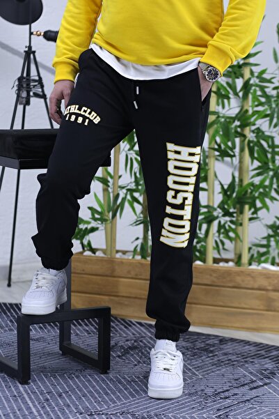 WAFRA Ανδρικό εποχιακό παντελόνι με στάμπα Houston με 2 κλωστές