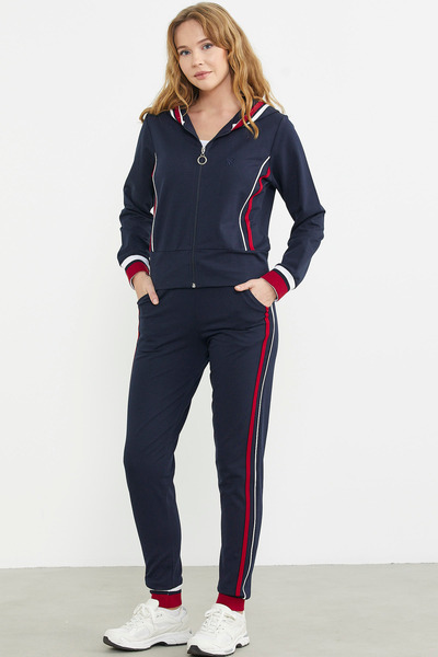 Sementa Πολύχρωμο Σετ Φόρμα Jogger με λεπτομέρεια Piping - Navy Blue