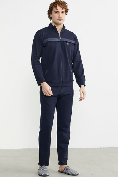 Sementa Σετ φόρμας με φερμουάρ Stand Collar - Navy Blue