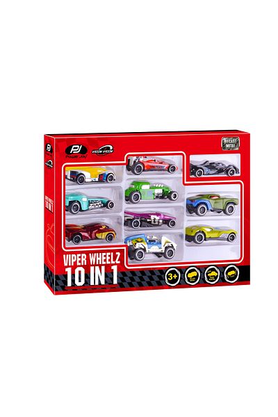 Power Joy Vroom Vroom Diecast Viper Wheelz 10in1 - Assorted