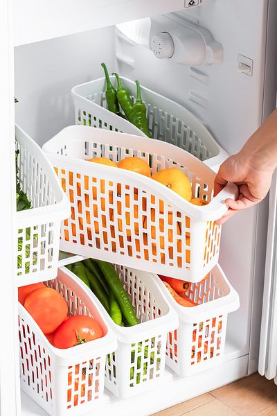 Porsima Org-22 Set of 6 Multi-Purpose Refrigerator Organizer Vegetable Fruit Organizer Organizer Basket