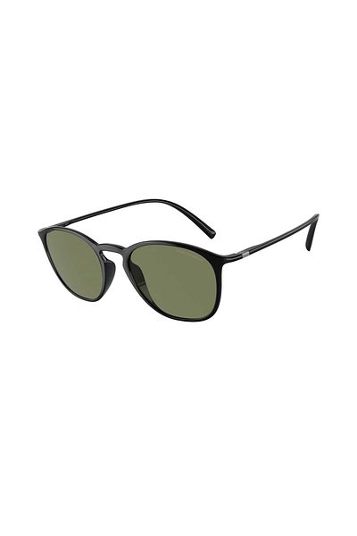 Giorgio Armani Man Square Sunglasses- Ar 8186u - Lense Size:52mm - Shiny Black
