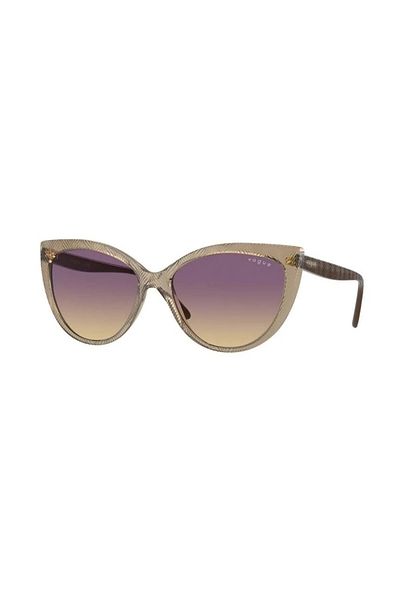 Vogue Woman Cat Eye Sunglasses- Vo 5484s - Lense Size:57mm - Transparent Brown