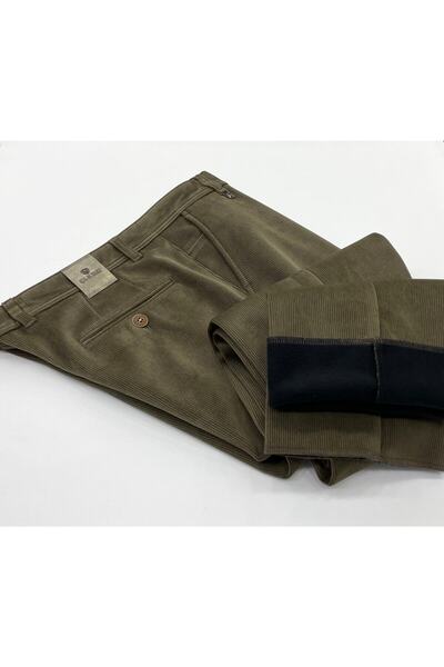 gambia outdoors Erkek Içi Polarlı Kadife Pantolon Büyük Beden Kışlık Termal B...