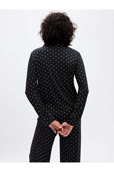 GAP Kadın Siyah Modal Pijama Üstü